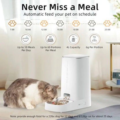 Automatic Cat Feeder Smart WiFi Dispenser Remote Control...