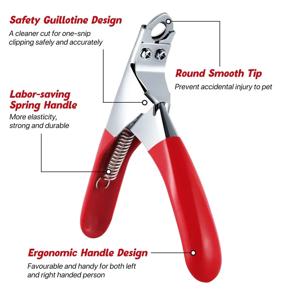 Stainless Steel Pet Nail Clipper - Dog & Cat Grooming...