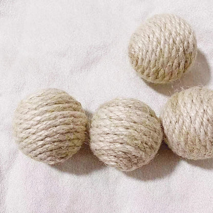Handmade Sisal Cat Sounding Balls - Interactive Toy for...