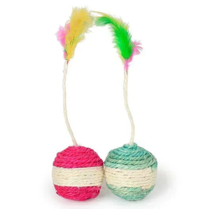 Sisal Scratching Ball Cat Toy - Interactive Training Toy...