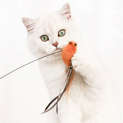 Simulated Bird Cat Toys - Upgraded Feather Teasing...
