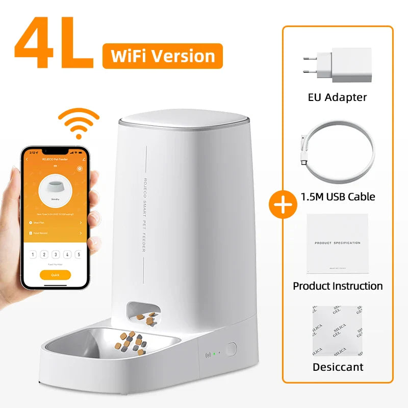 Automatic Cat Feeder Smart WiFi Dispenser Remote Control...