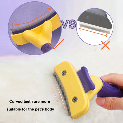 Stainless Steel Pet Grooming Brush - Anti-Lice Comb for...