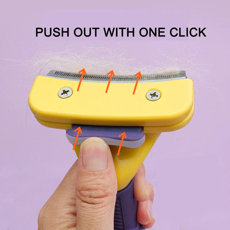 Stainless Steel Pet Grooming Brush - Anti-Lice Comb for...