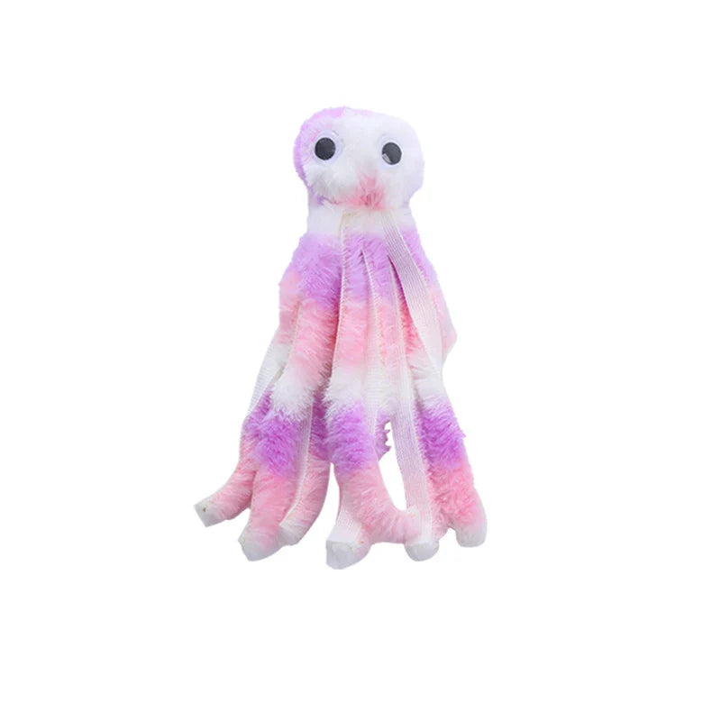 Cute Octopus Plush Cat Toy - Bite Resistant, Interactive...