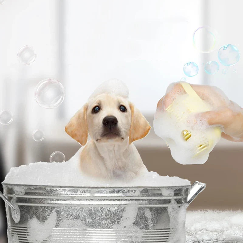 Silicone Dog Grooming Massage Gloves - Pet Bath Brush...