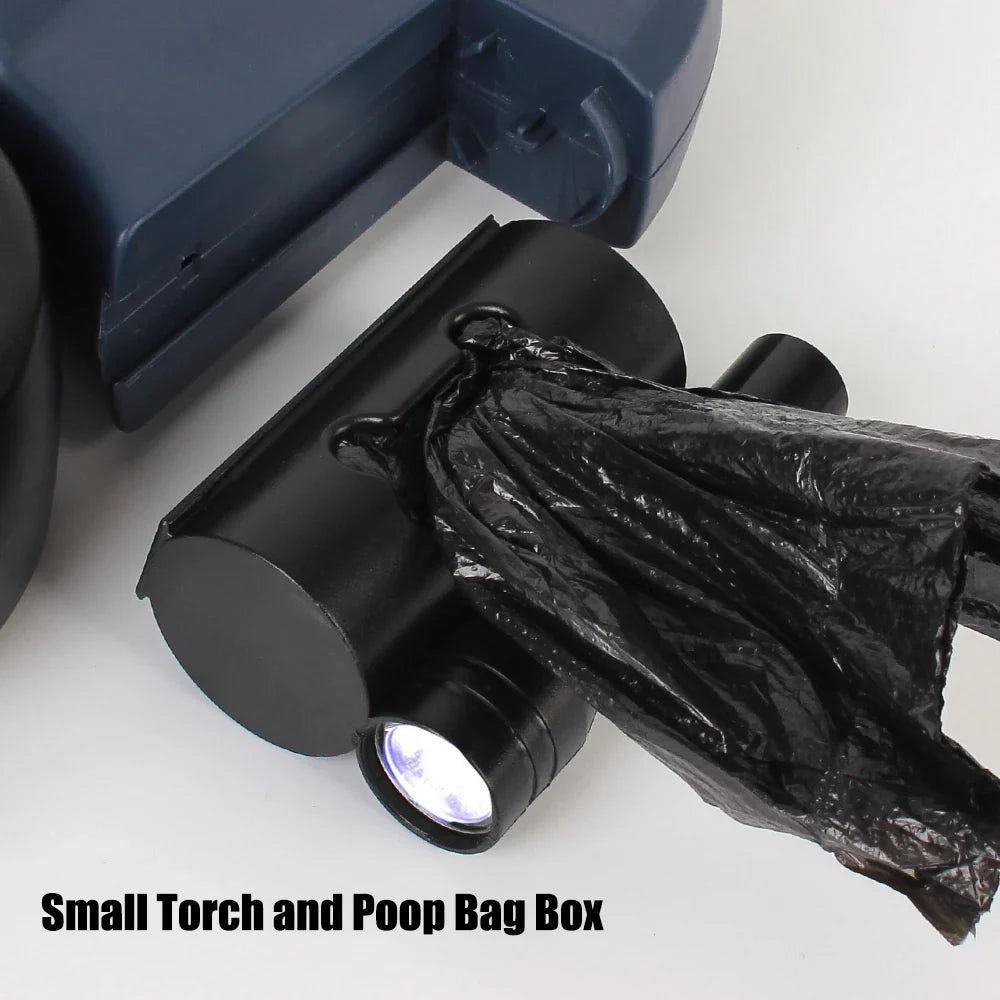 Dual Dog Leash 3m Retractable with Flashlight & Waste...
