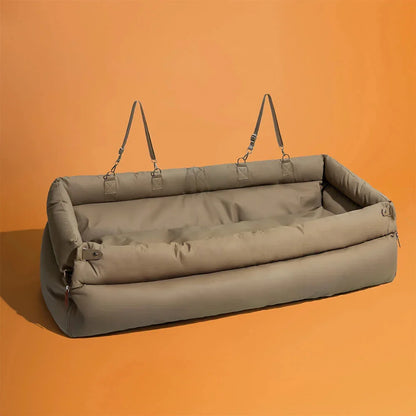 Pet Outing Lathe Luxury Faux Leather Dog Car Seat...