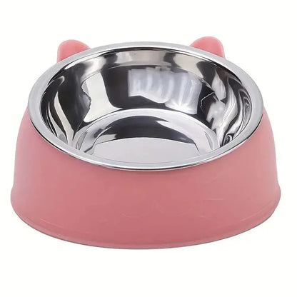 Cat Dog Bowl Raised Non Slip Tilt Feeder for Pets