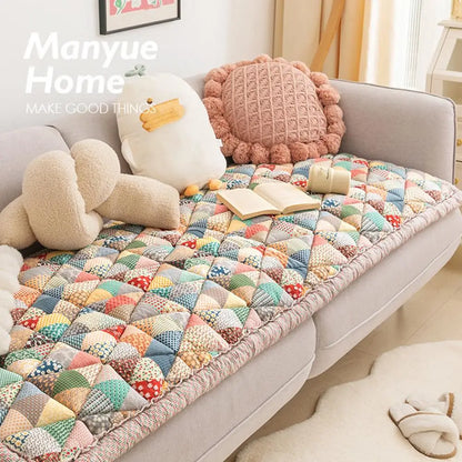 Cotton Sofa Cover Bohemian Plush Non-Slip Thickened...