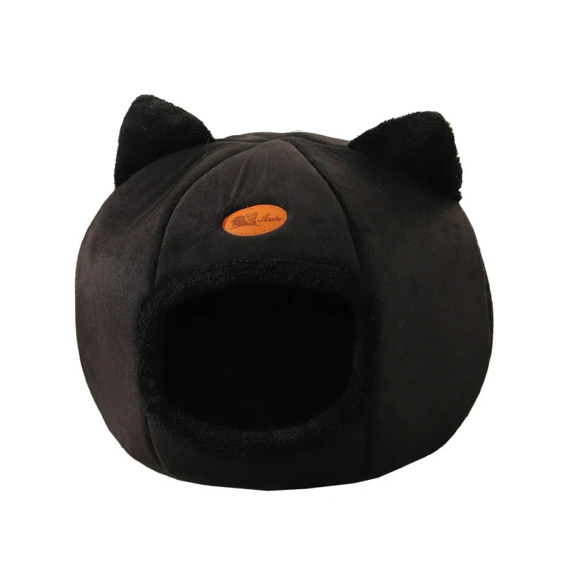 New Deep Sleep Comfort Cat Bed - Cozy Indoor Cave Nest...