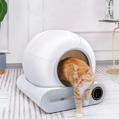 Automatic Cat Litter Box Capacity Self Cleaning Fully...