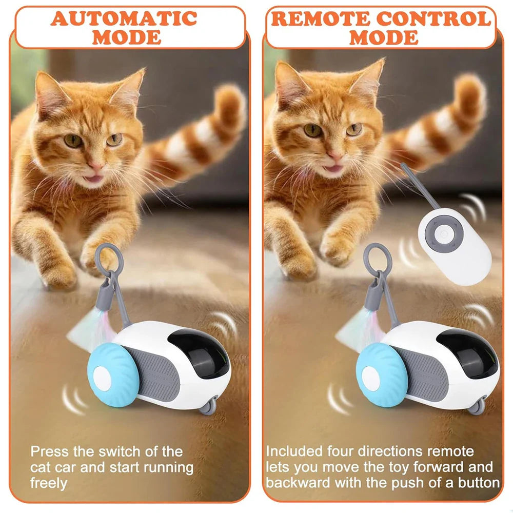 Smart Cat Toy 2 Modes Remote Controlled Car for Cats...