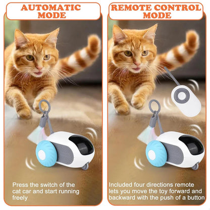 Smart Cat Toy 2 Modes Remote Controlled Car for Cats...