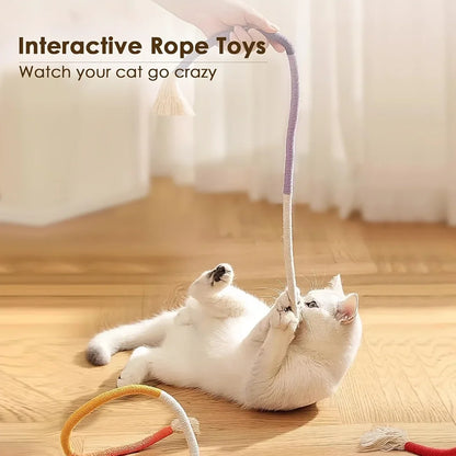 Cotton Cat Chew Toy for Teeth Cleaning - Catnip Rope...