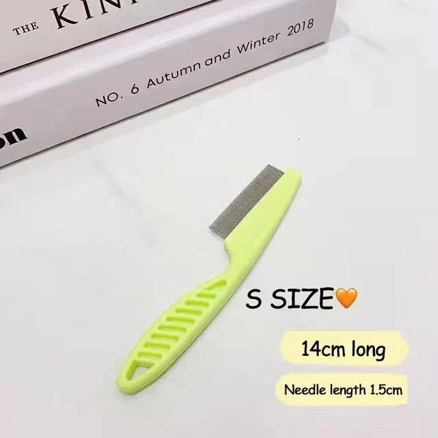 Stainless Steel Pet Grooming Comb - Flea & Shedding...