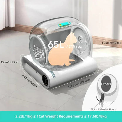 Automatic Smart Cat Litter Box Self Cleaning APP Control...