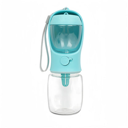 Portable Dog Cat Water Bottle with Food Storage for...