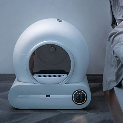 Automatic Cat Litter Box Capacity Self Cleaning Fully...