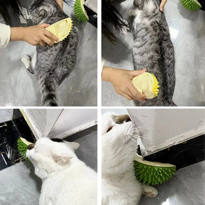Cat Grooming Scratcher Brush & Massager for Dogs and...