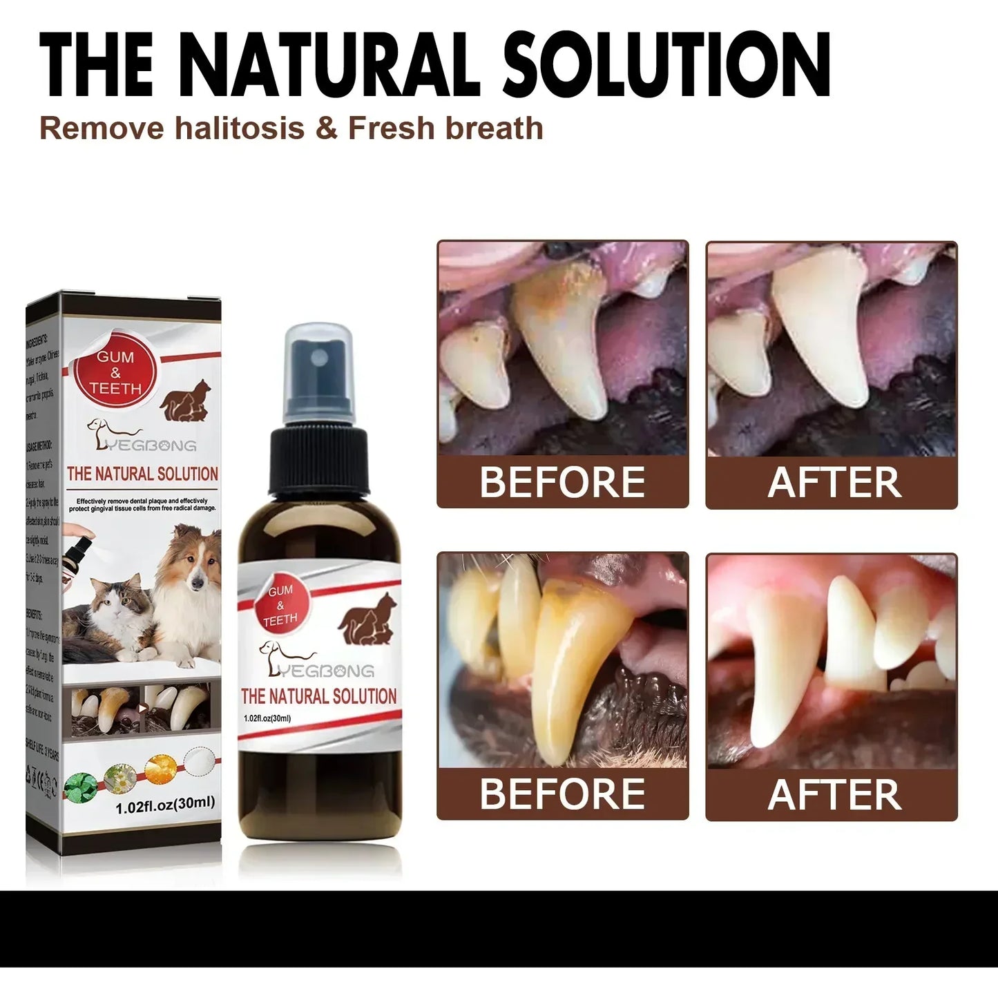 Pet Grooming Care Dental Spray for Dogs & Cats - Bad...