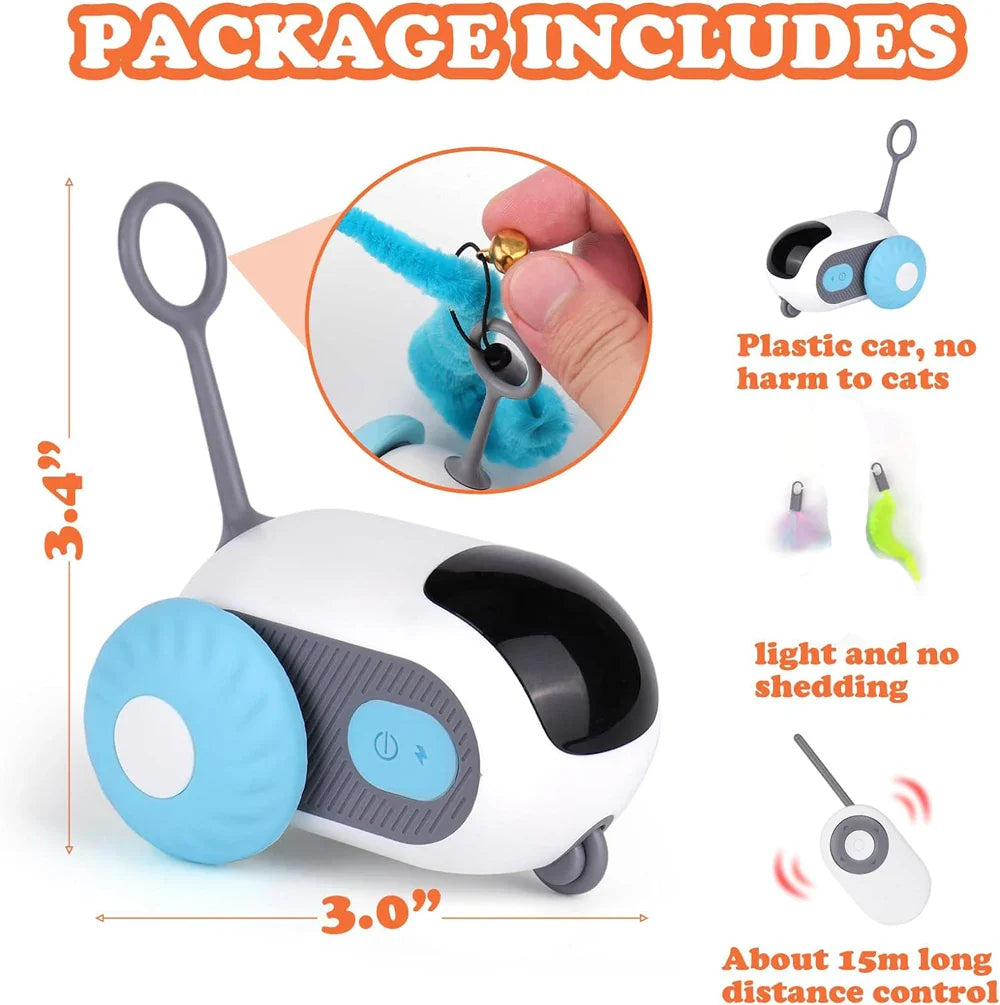 Smart Cat Toy 2 Modes Remote Controlled Car for Cats...