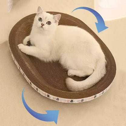 Corrugated Cat Scratcher - Round Oval Grinding Toy...