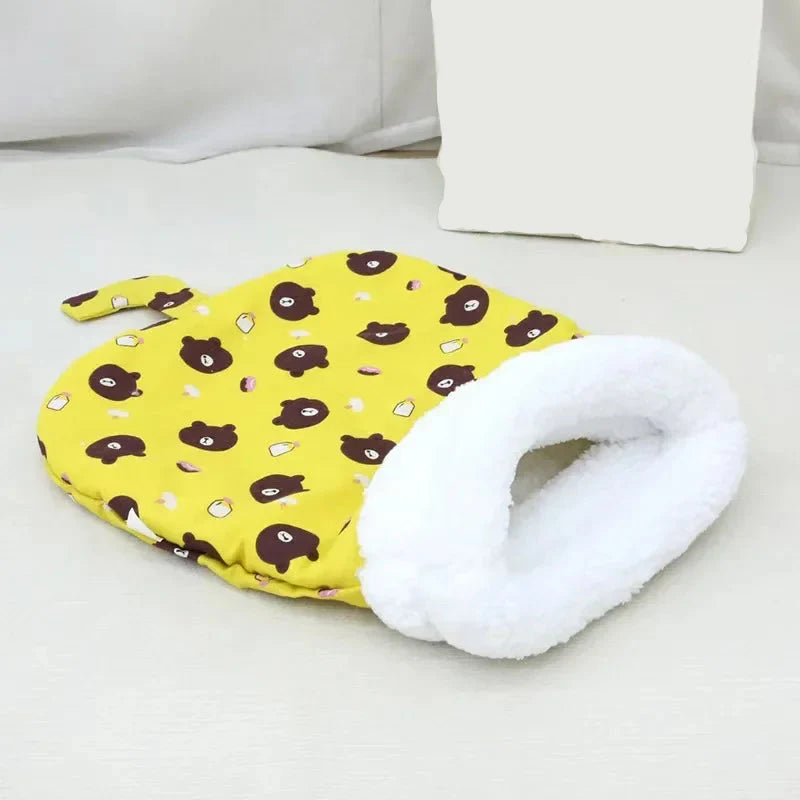 Self Warming Cat Bed - Soft Plush Cat Sleeping Bag for...