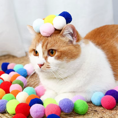 Cat Toys Interactive Launch Toy for Kittens - Plush Ball...