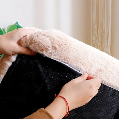 Luxury Cat Bed Sofa - Winter Warm Plush Nest for Small...