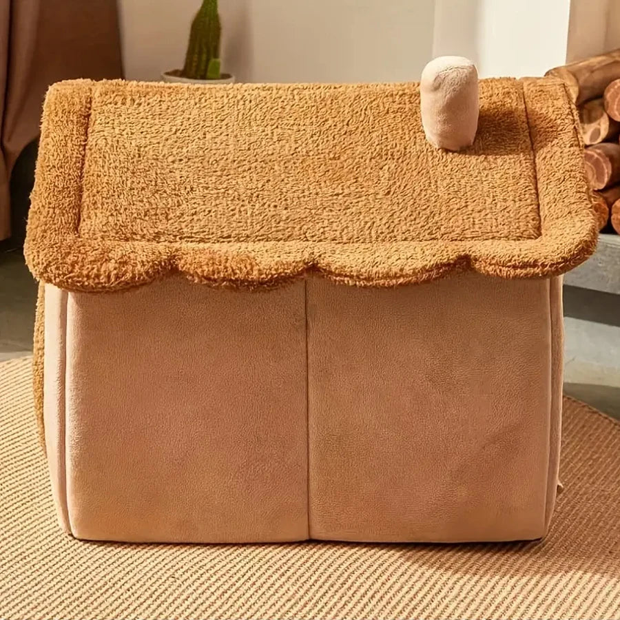 Foldable Pet House Removable Washable Cat House for...