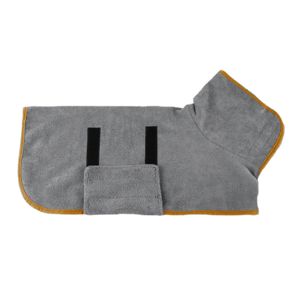 Microfiber Dog Bathrobe Towel - Adjustable Absorbent...