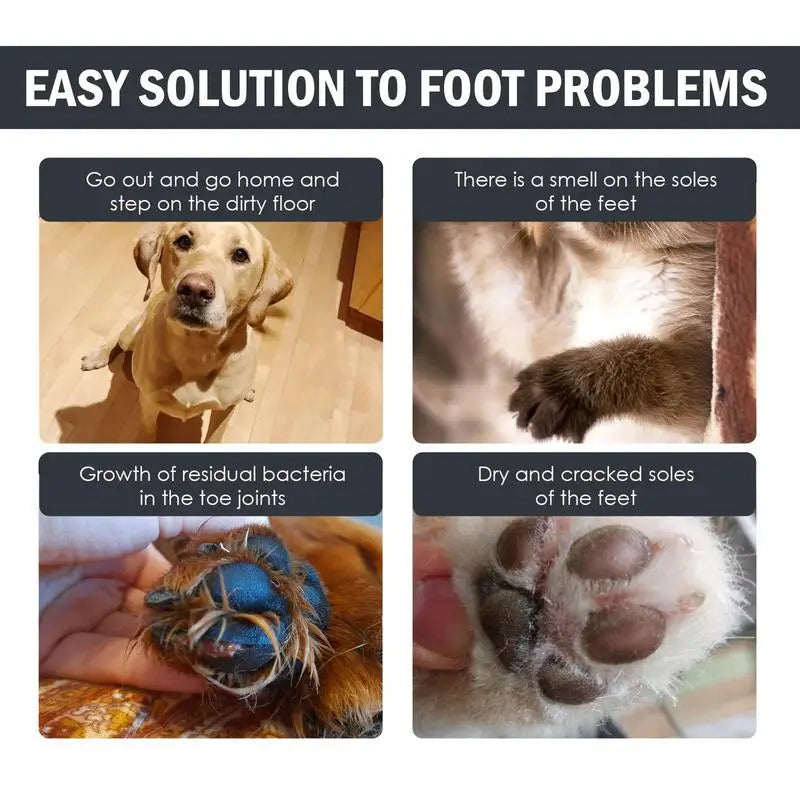 Rinse-Free Pet Foot Cleaner Foam with Silicone Brush...
