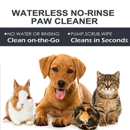 Rinse-Free Pet Foot Cleaner Foam with Silicone Brush...