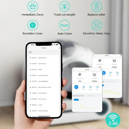 Automatic Smart Cat Litter Box Self Cleaning APP Control...