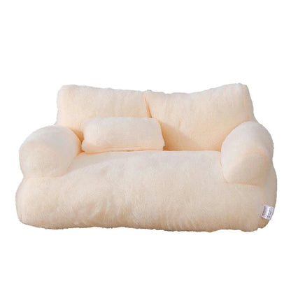 Luxury Cat Bed Sofa - Winter Warm Plush Nest for Small...