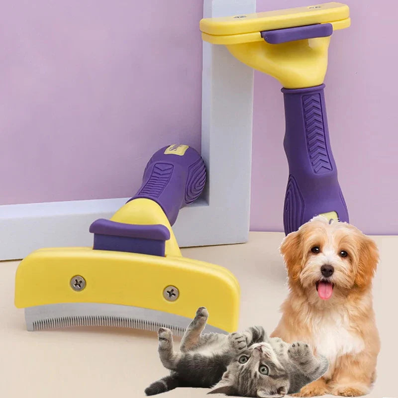 Stainless Steel Pet Grooming Brush - Anti-Lice Comb for...