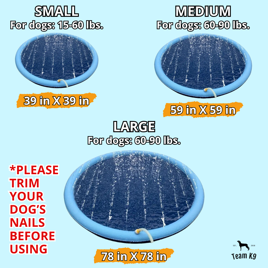 Dog Splash Pad Inflatable Fountain For Pets Backyard...