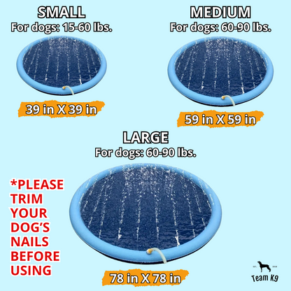 Dog Splash Pad Inflatable Fountain For Pets Backyard...