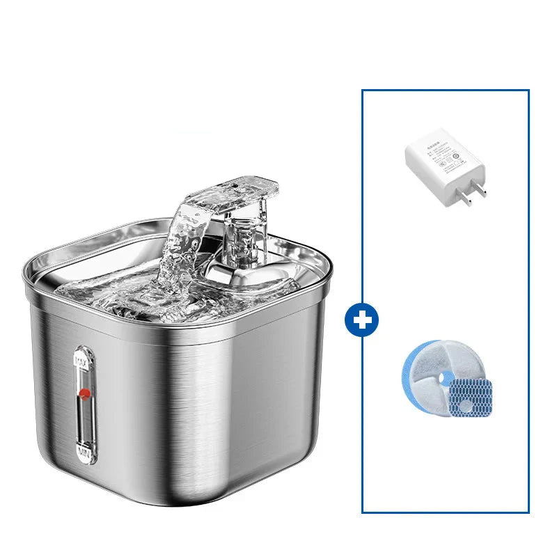 Stainless Steel Automatic Pet Water Dispenser with...