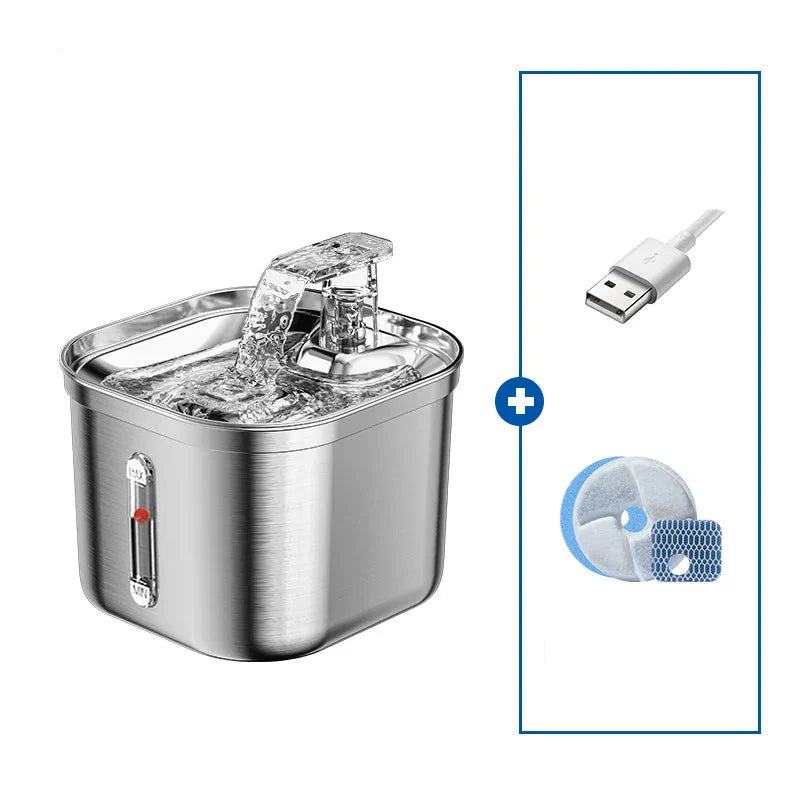 Stainless Steel Automatic Pet Water Dispenser with...