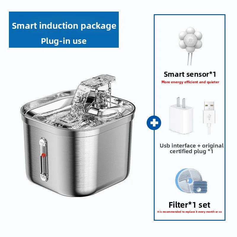Stainless Steel Automatic Pet Water Dispenser with...