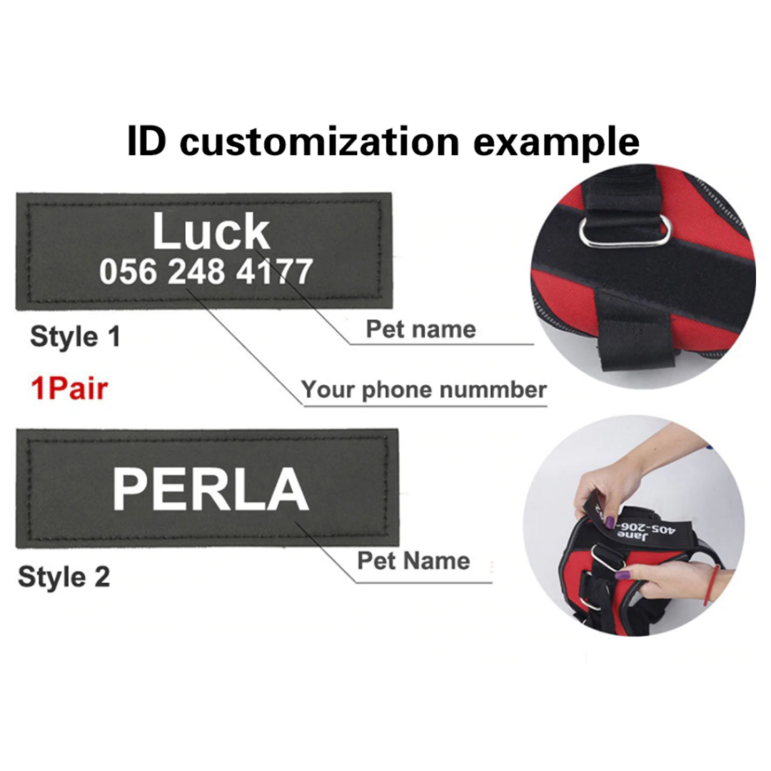 Custom Patch For Harness Dog Name And Phone Number Patch...
