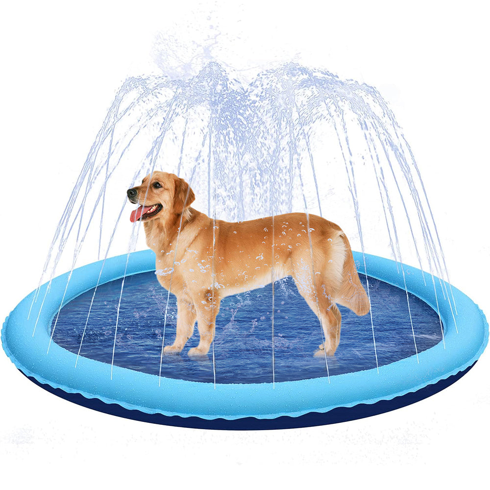 Dog Splash Pad Inflatable Fountain For Pets Backyard...