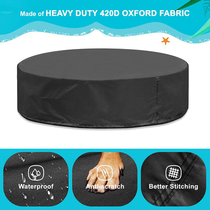 Waterproof Dog Pool Cover Round Fit Debris Blocking...