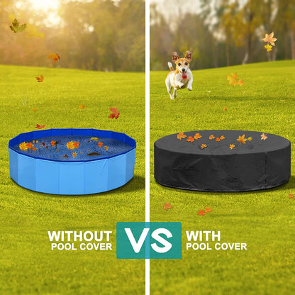 Waterproof Dog Pool Cover Round Fit Debris Blocking...