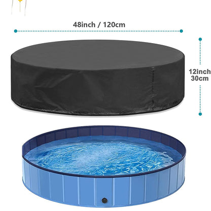 Waterproof Dog Pool Cover Round Fit Debris Blocking...
