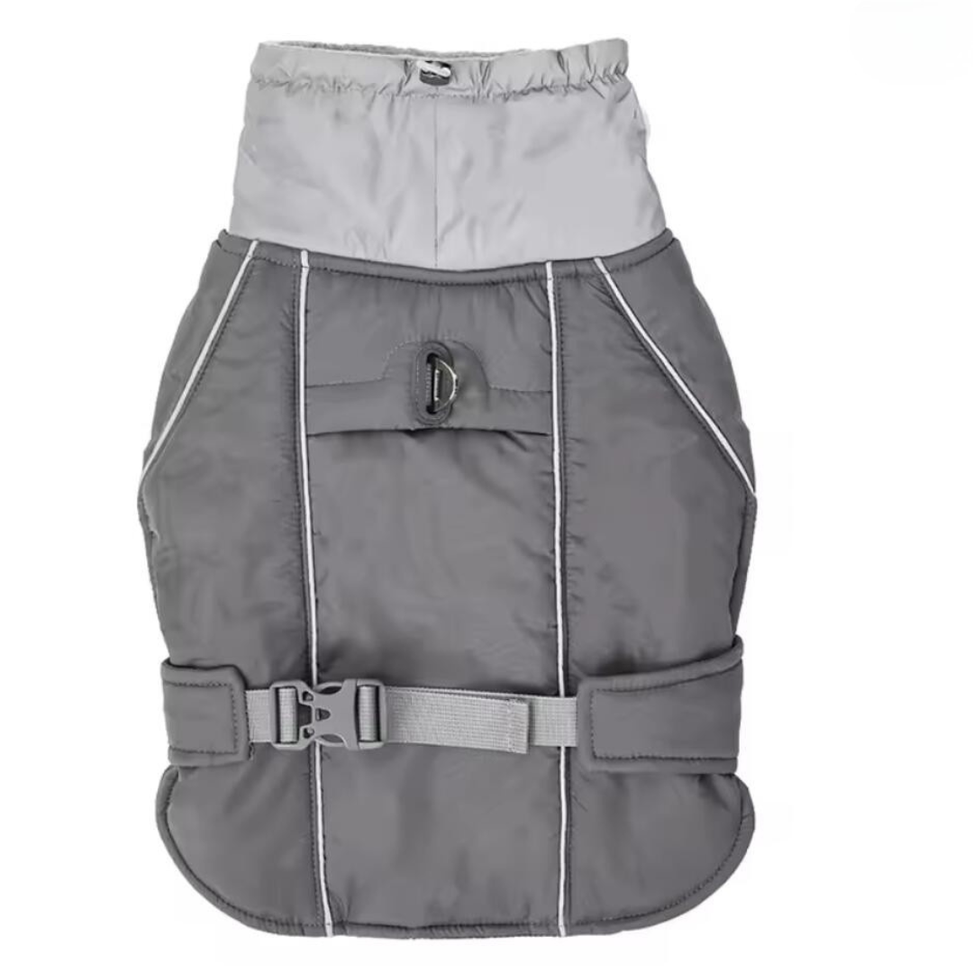 Water-Resistant Dog Coat With Reflective Strips And...