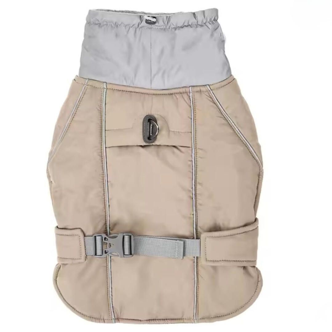 Water-Resistant Dog Coat With Reflective Strips And...