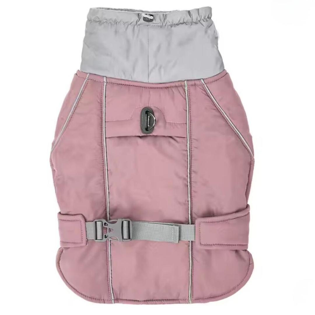 Water-Resistant Dog Coat With Reflective Strips And...